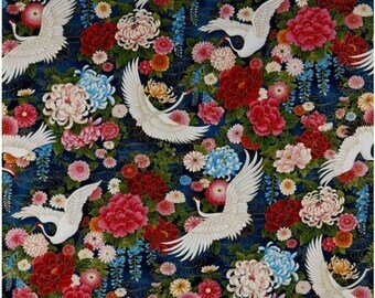 Windsong by Oasis Fabrics 60-26401 Blue one yard 8" remnant