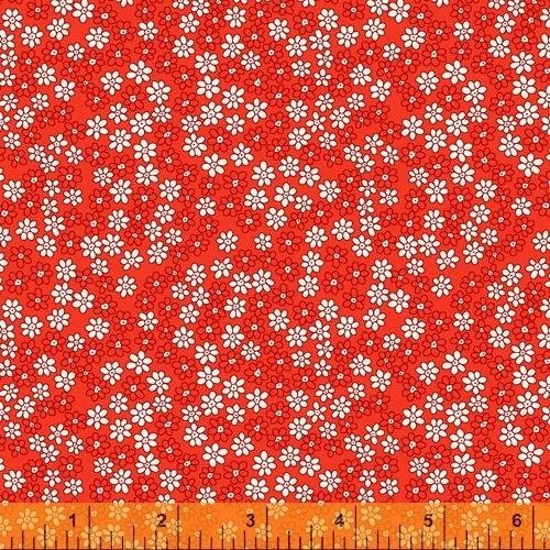 Storybook by Whistler Studios for Windham Fabrics 51983-1 Red sold by the 1/2 yd.