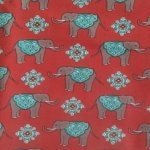 Caravan "Safari" by Benartex 477-88 Mini Elephants Red one yard only