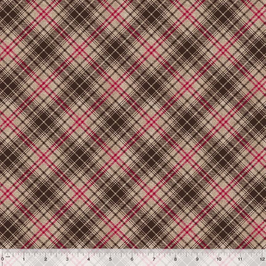 Rory by Whistler Studios for Windham Fabrics 53714-7 Raspy Plaid Maple sold by the 1/2 yd.