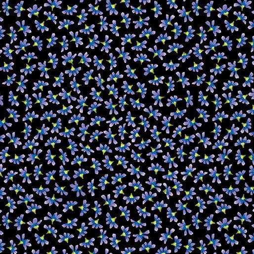 Butterfly Bliss Floating Buds by Kanvas Studios 12808-66 Black sold by the 1/2 yd.