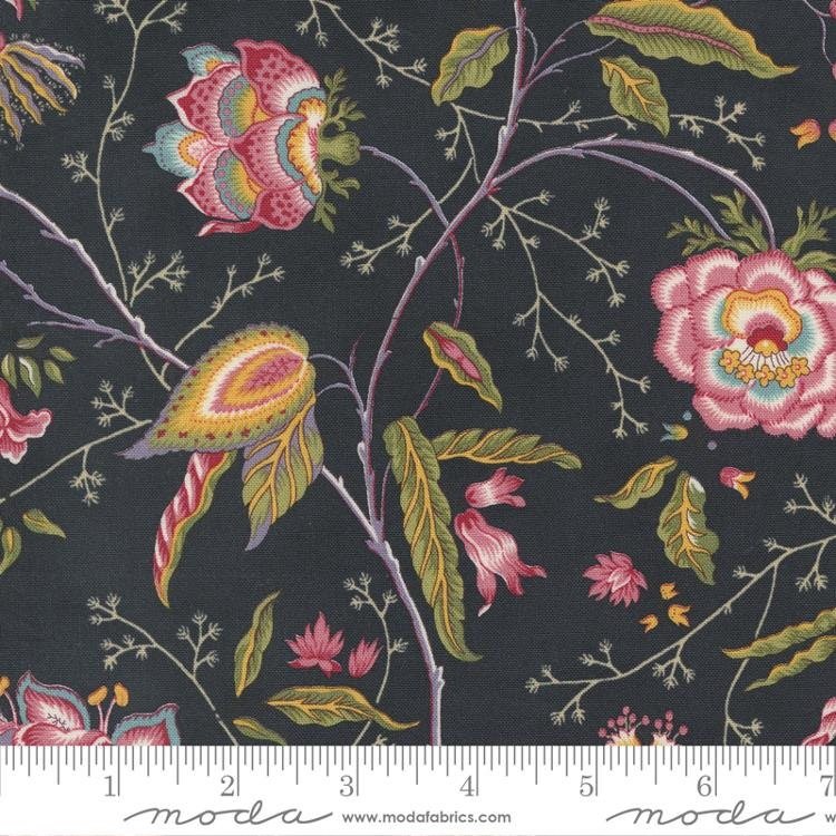 Florence's Fancy by Betsy Chutchian for Moda Fabrics 31660-13 Black Ink sold by the 1/2 yd.