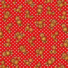 Alpha Bears by Marie Cole for Henry Glass Fabrics 6653-88 Red sold by the 1/2 yd.