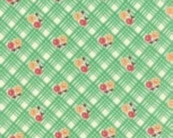 30's Playtime by Chloe's Closet for Moda Fabrics 33043-17 Green 17" remnant