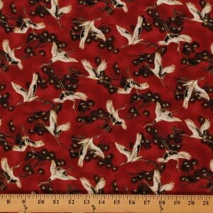 Mandolin by Deborah Edwards for Northcott Fabrics 20509M-24 Red sold by the 1/2 yd.