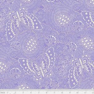 Tsuru by P&B Textiles 5262-C Butterfly Linework  Lavender sold by the 1/2 yd.