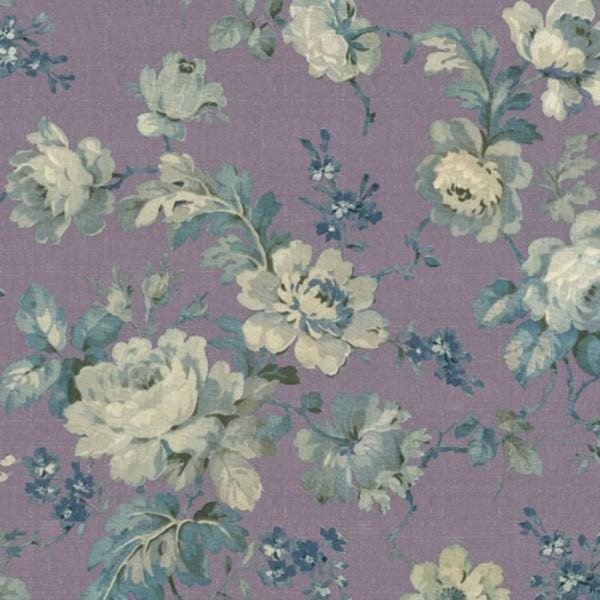 Chambray Rose Large Floral by Nancy Gere for Windham Fabrics 40826-3 Lavender one 17" remnant