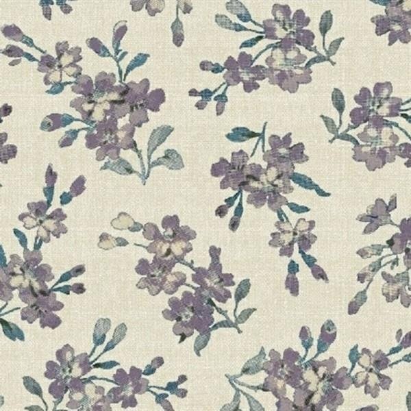 Chambray Rose Medium Floral by Nancy Gere for Windham Fabrics 40827-2 Cream one yard 35" remnant