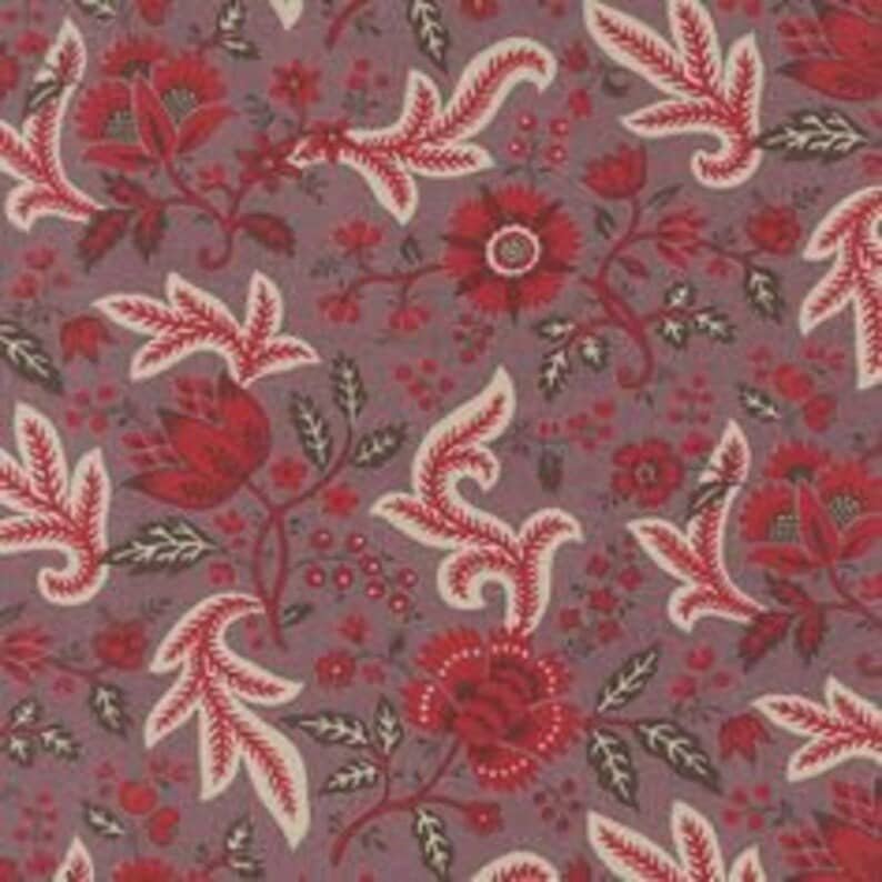 Ville Fleurie by French General for Moda Fabrics 13762-16 Lavender sold by the 1/2 yd.