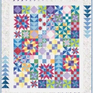 Symphony Bright BOM Complete Quilt Kit by Northcott 66"X78"