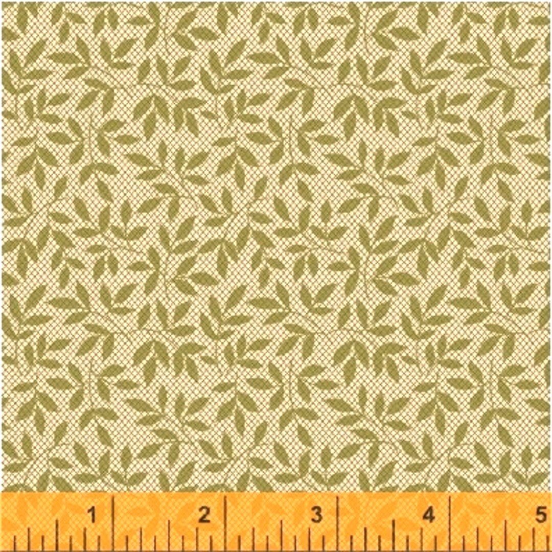 Storytellers by Nancy Gere for Windham Fabrics 40807-7 Green sold by the 1/2 yd.