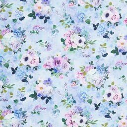 Love Letter Floral Bouquet by Timeless Treasures #Fleur-CD2369-Blue sold by the 1/2 yd.