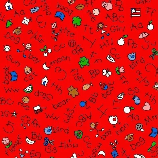 Alpha Bears by Marie Cole for Henry Glass fabrics 6652-88 sold by the 1/2 yd.