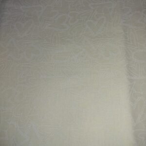White Hearts Packed on Cream No# 27" remnant