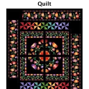 Flamenco Fractures Quilt Pattern by Ladeebug Design 66"X82"