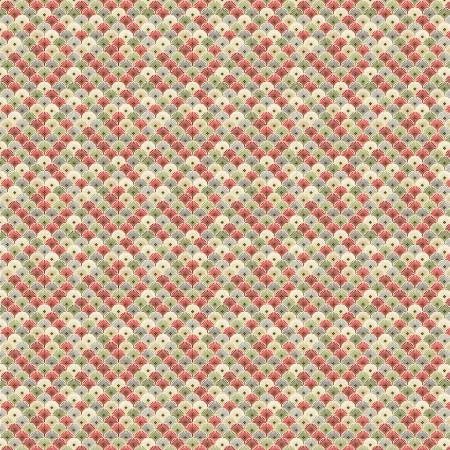 Kyoto Garden Metallic Scallops by Chong-a Hwang for Timeless Treasures CM1677-Cream sold by the 1/2 yd.