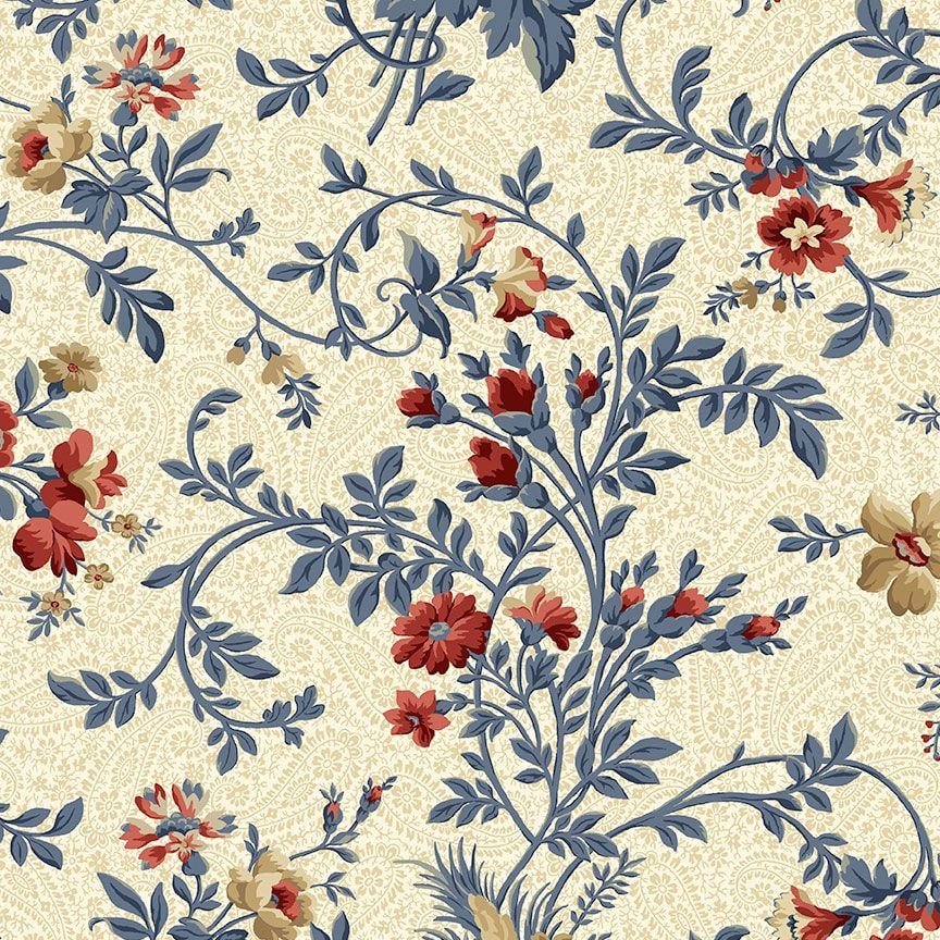 Victory Garden by Wing And A Prayer for Timeless Treasures JT-CD2109-cream sold by the 1/2 yd.