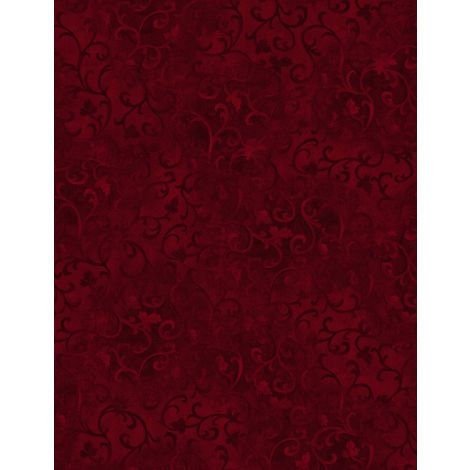 Essentials Scroll by Wilmington Prints 89025-389 Dk. Brick sold by the 1/2 yd
