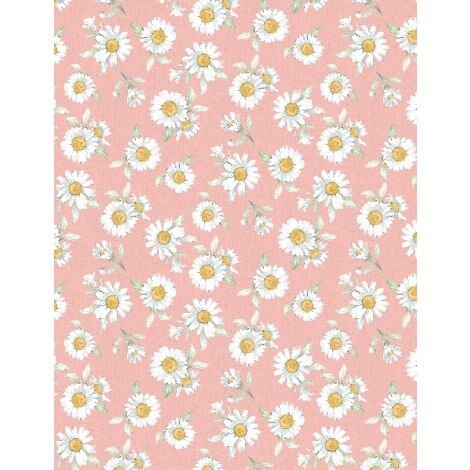 Daisy Days by Beth Grove for Wilmington Prints 83312-315 Pink sold by the 1/2 yd.
