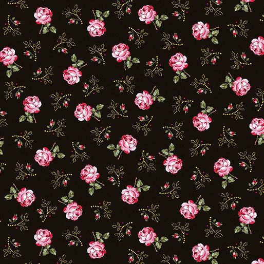 Promise Me by Pat Sloan for Benartex 13558M-12 Charcoal  one yard remnant