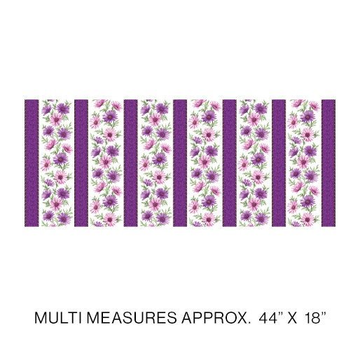 Miss Marguerite Border Stripe by Jackie Robinson for Benartex 10421P-07 sold by the 1/2 yd.