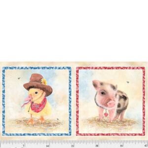 Barnyard Babies Panel by Clint Eager for P&B Textiles 05272-PA 24"X43"