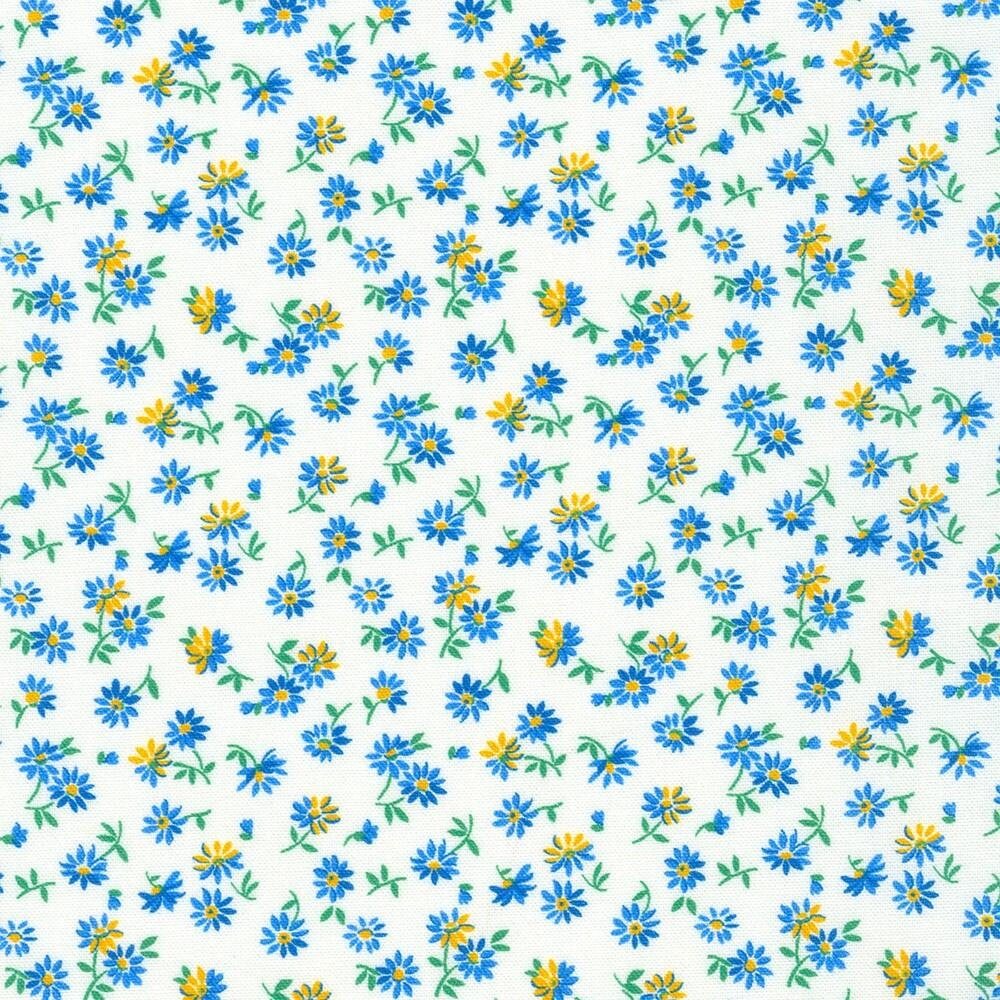 1930's Basics by Debbie Beaves for Robert Kaufman 21224-4 Blue sold by the 1/2 yd.