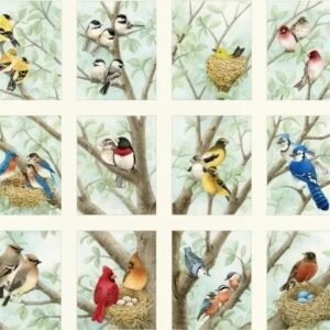 Beautiful Birds Panel by Elizabeth's Studio 4319 23"X23"