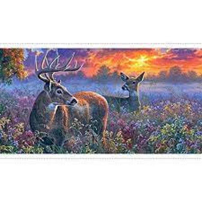 New Beginning Panel by Abraham Hunter for 3 wishes Fabric 21499-PNL  24"X44"