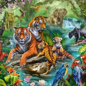 Jungle Panel by Eva Nikolskaya for QT Fabrics 29908-1 32"X42"