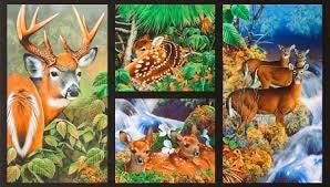 North American Wildlife Panel by Jerry Gadamus for Robert Kaufman 18460 23.5"X43"