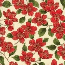 Magnolia Metallics by Moda Fabrics 33242-12M Cream sold by the 1/2 yd.