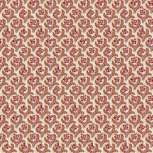 Yeoville Red Petite Nosegay by Michelle Yeo for Henry Glass Fabrics 3019-88 sold by the 1/2 yd.