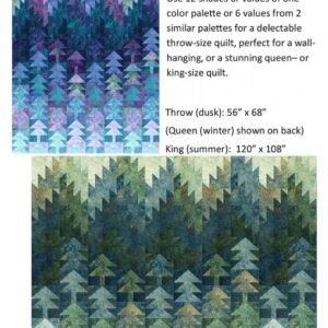 Misted Pines 2.0 Quilt Kit Green by Patti Carey using New Stonehenge Gradations by Northcott Throw Size n 56"X68" pattern included