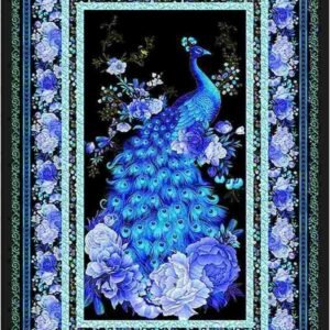 Royal Plume Quilt Kit by Denise Russel for Timeless Treasures using Fabric by Chong-a Hwang 44"X64"