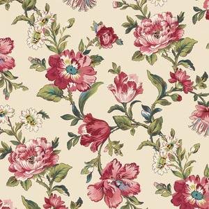 Midnight Meadow by Smithsonian Inst. for Marcus R650840 Cream sold by the 1/2 yd.