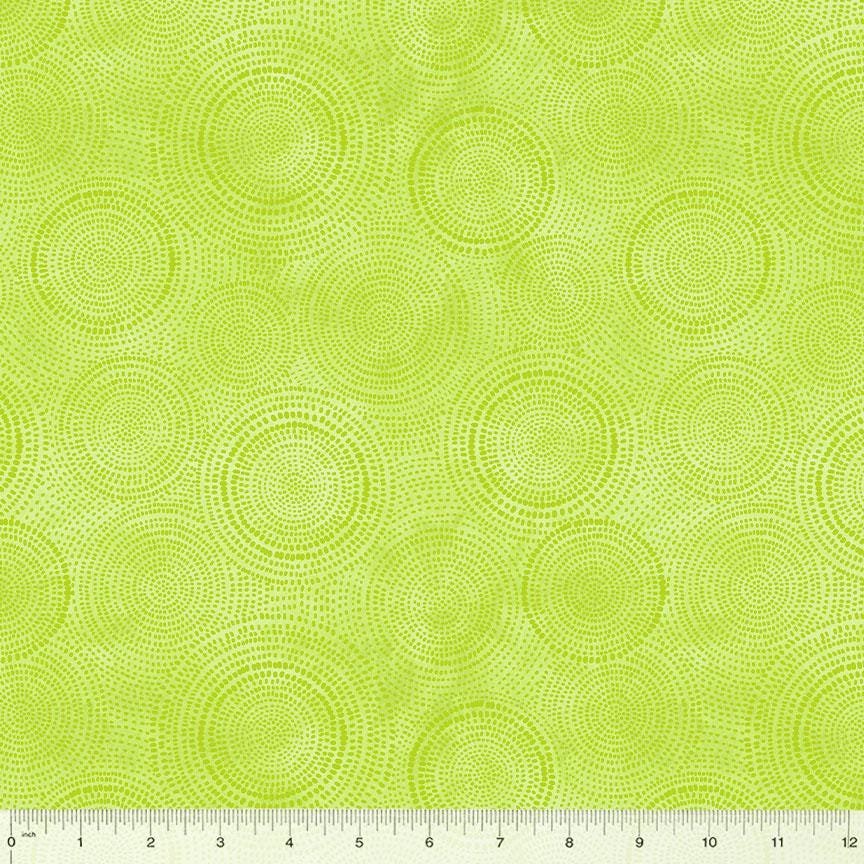 Radiance by Whistler Studios for Windham Fabrics 53727-17 Lime sold by the 1/2 yd.