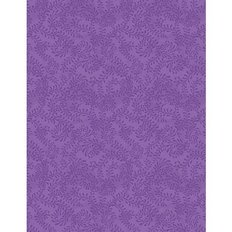 Essentials Swirling Leaves by Wilmington Prints 27650-606 Purple one yard remnant