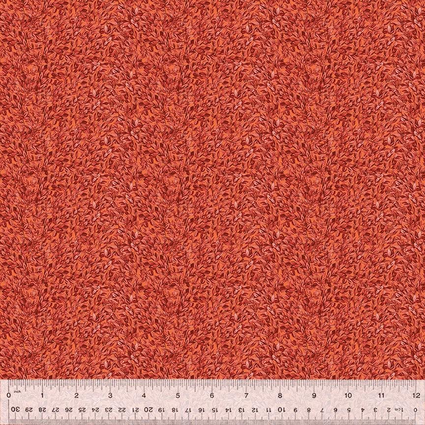 Lily Shrubbery by Whistler Studios for Windham Fabrics 54559-9 Red sold by the 1/2 yd.