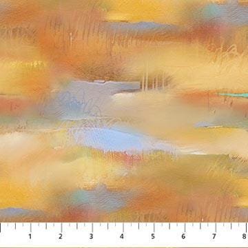 Tranquil Tides Single Colorway by Tim Parker for Northcott DP27615-54 Multi Yellow sold by the 1/2 yd.