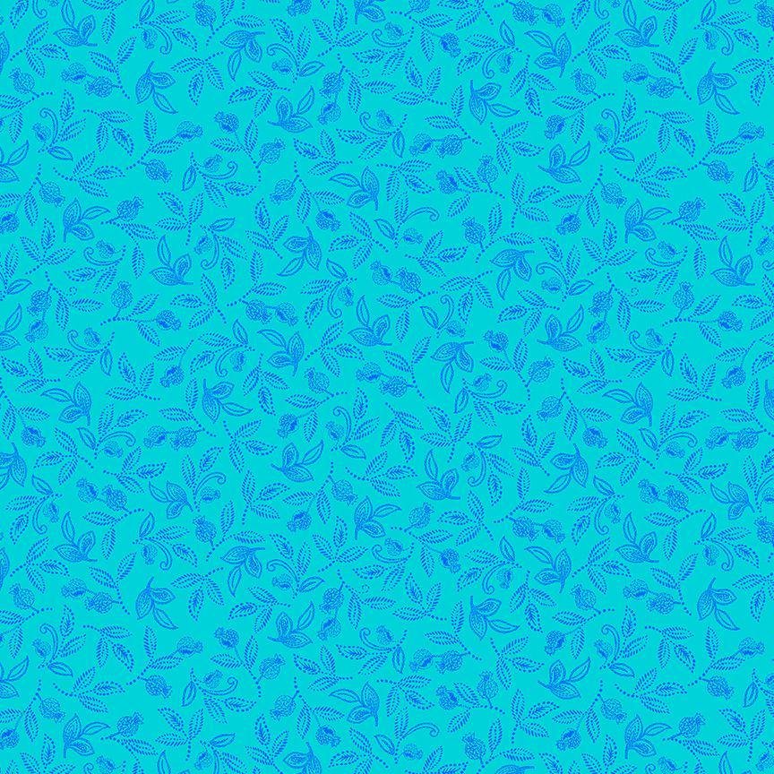 Indigo Garden by Timeless Treasures CD3417 Teal sold by the 1/2 yd.