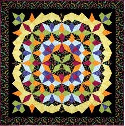 Dragonfly Dance Kaleidoscope Quilt Pattern by Maggie Ball for Dragonfly Quilts DFQ-106 70-1/2"X70-1/2"