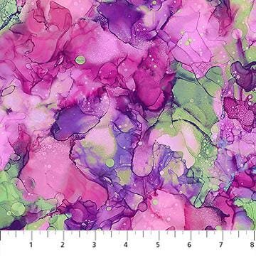 Concerto by Deborah Edwards and Melanie Samra for Northcott 27835-28 Fuchsia sold by the 1/2 yd.