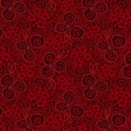 Autumn Farmhouse by Kim Diehl for Henry Glass 974-88 Dk. Red 12" remnant