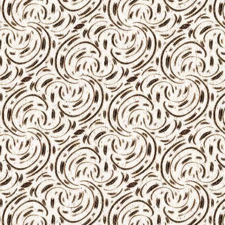 Twilight Diagonal Scroll by Dan Morris for Q.T. Fabrics 29791-Ecru sold by the 1/2 yd.