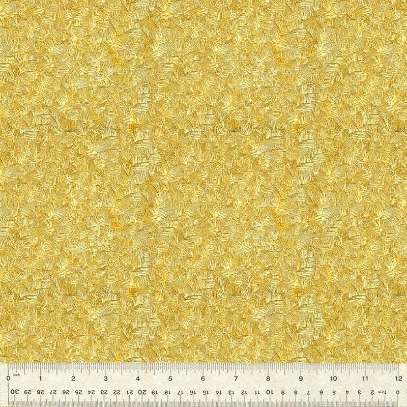 Belle by Whistler Studios for Windham Fabrics 53441-1 Yellow sold by the 1/2 yd.
