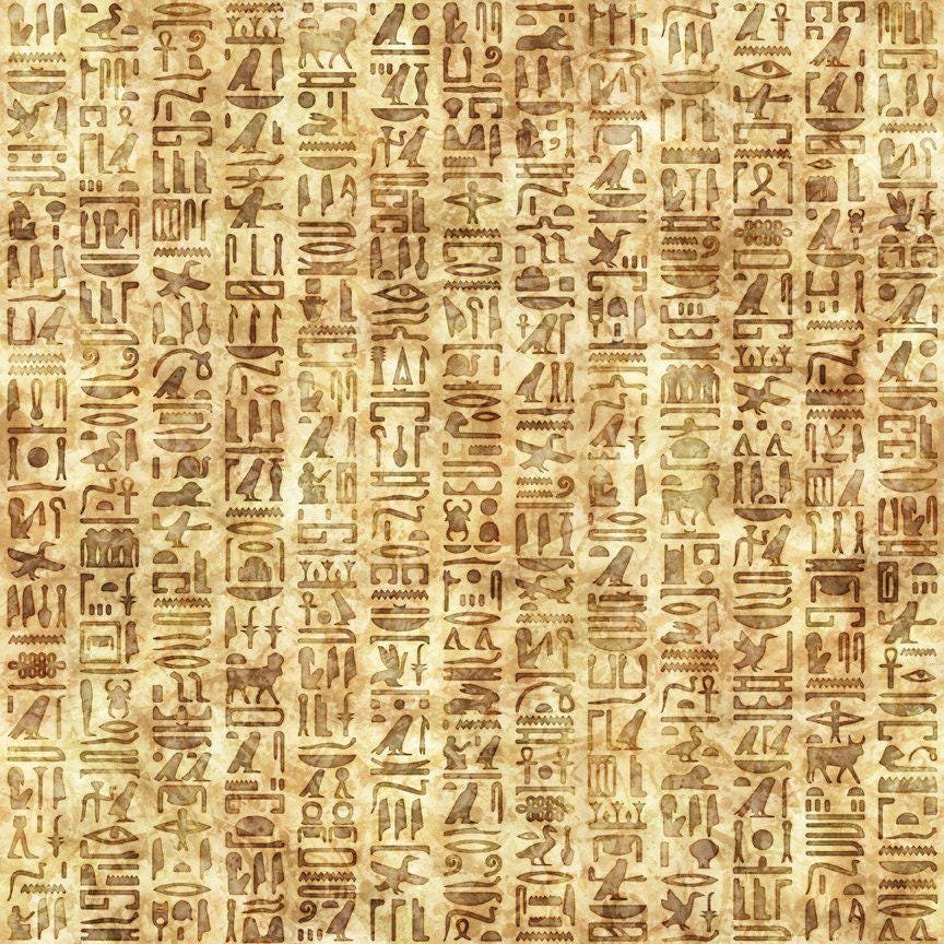 Pharaoh by Dan Morris for Q.T. Fabrics 39744-E Cream sold by the 1/2 yd.