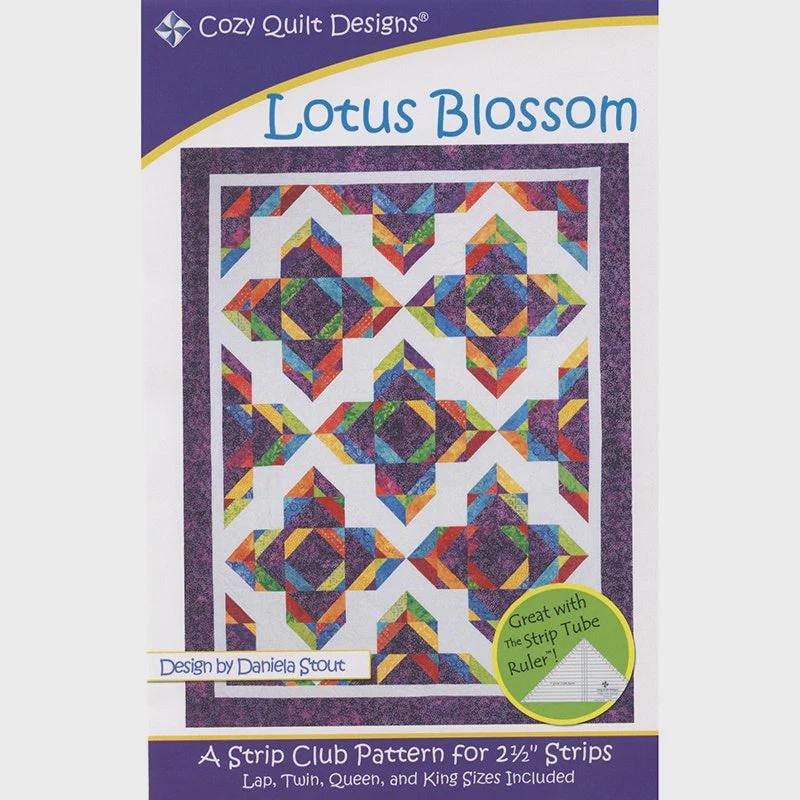 Lotus Blossom Quilt Pattern by Daniela Stout for Cozy Quilt Designs 4 sizes