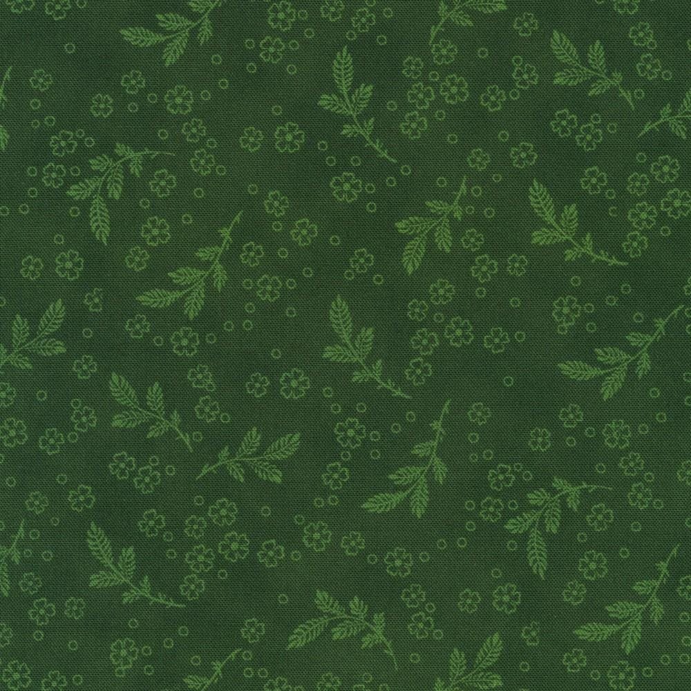 Georgina Flowerhouse Collection by Robert Kaufman FLHD 22130-224 Evergreen sold by the 1/2 yd.
