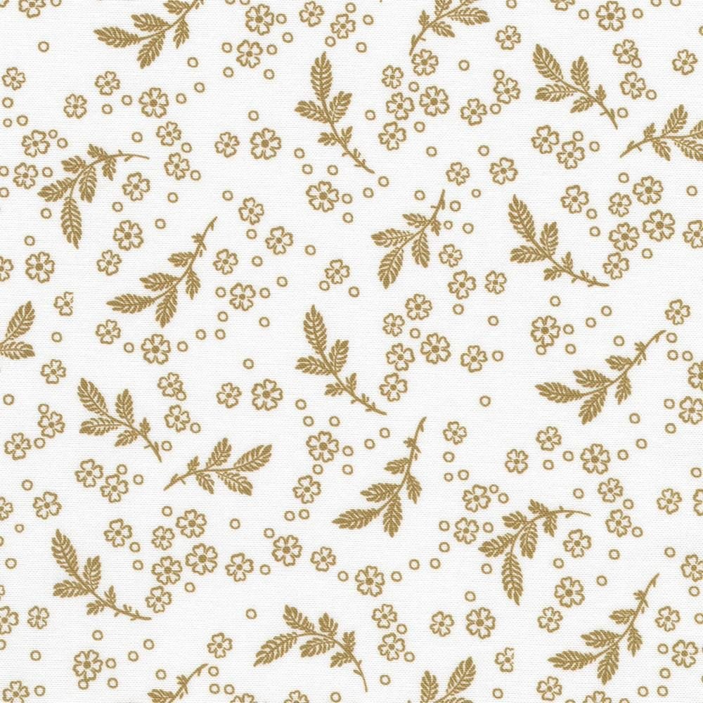 Georgina Flowerhouse Collection by Robert Kaufman FLHD 22130-83 Vintage White sold by the 1/2 yd.